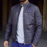 Leather Jacket Dark Grey